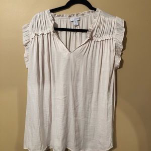 Cream Loose Blouse